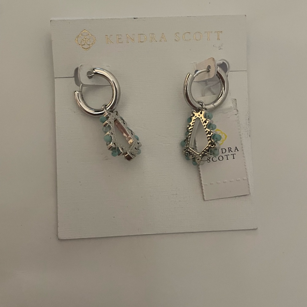 Kendra Scott, Blue and Silver, dangle, earrings new with tags